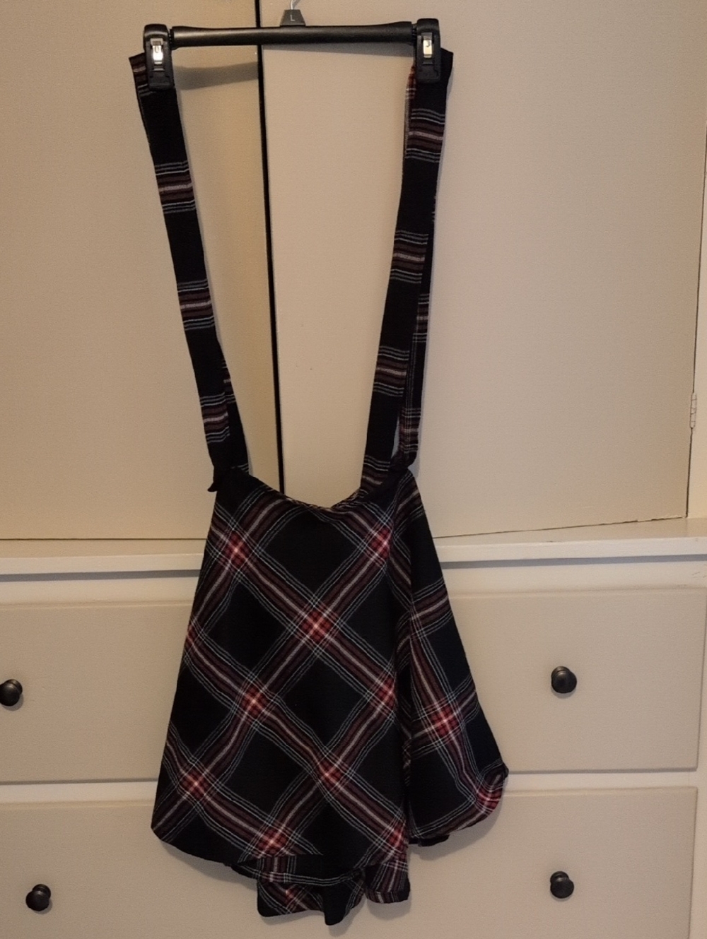 Hot Topic Black Plaid Crossbody Skirt XL - Women
